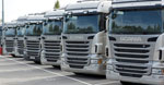Provkör Scania Lastbil på testbana